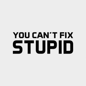 You can't fix stupid