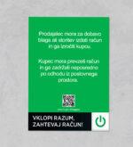Vklopi razum, zahtevaj račun (nalepka ali tabla)
