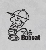 Calvin peeing on Bobcat