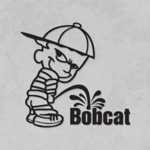 Calvin peeing on Bobcat