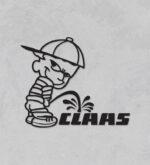 Calvin peeing on Claas