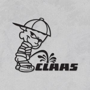 Calvin peeing on Claas
