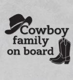 Cowboy family on board